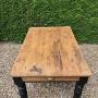 Victorian Pine Kitchen Table with Ebonised Base