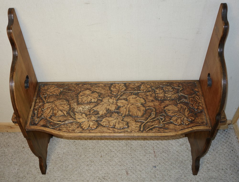 Carved walnut bench seat antiques atlas Carved walnut bench seat antiques atlas