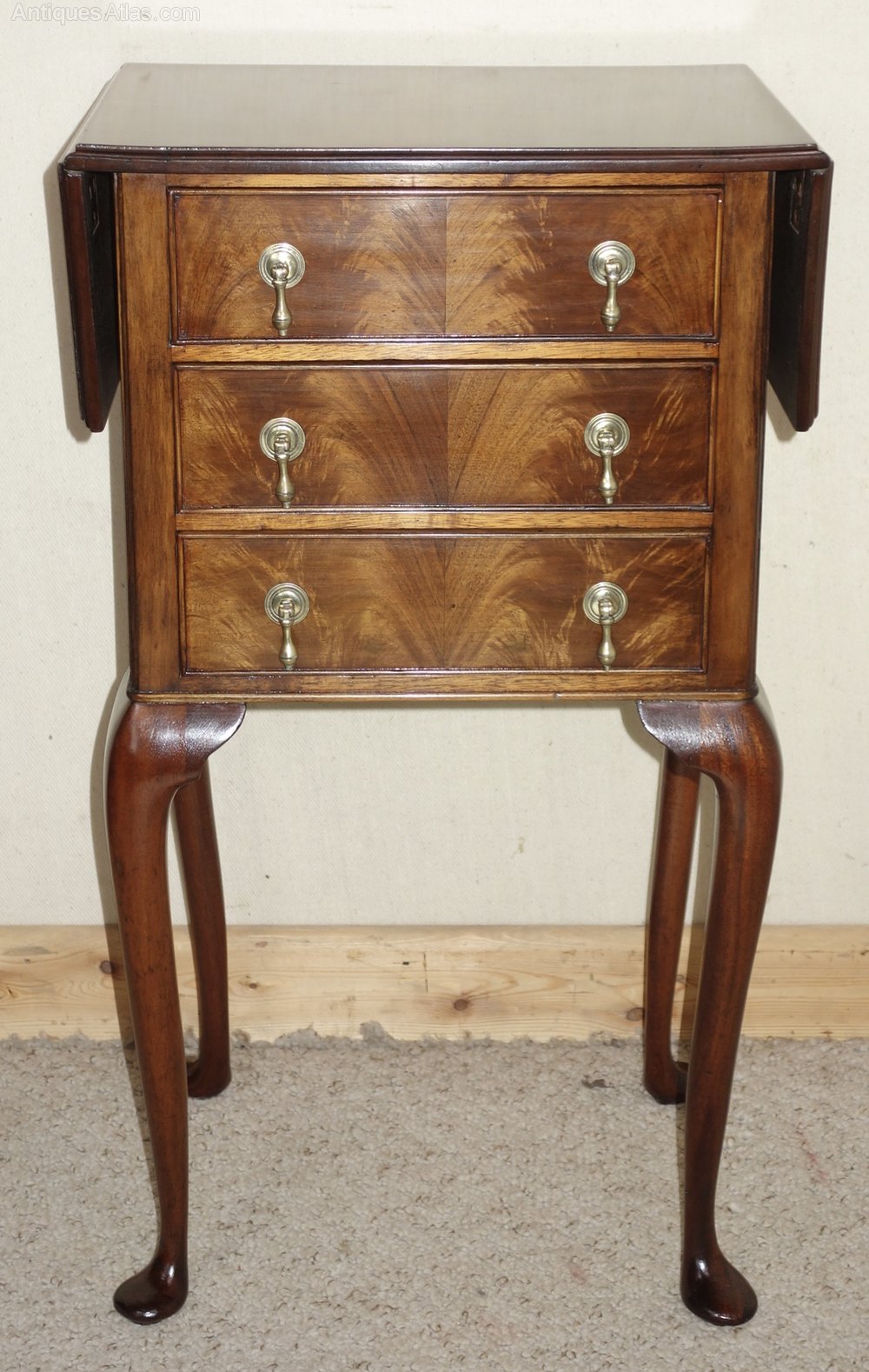 Walnut Bedside Table With Flaps Antiques Atlas