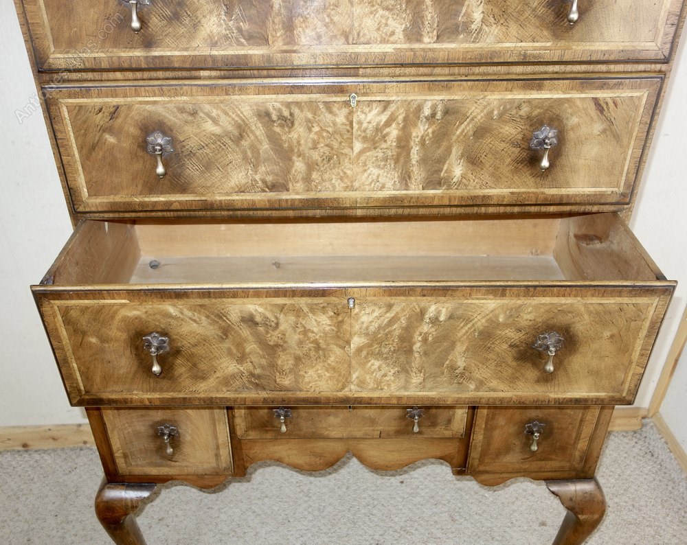 Walnut Highboy Chest Of Drawers On Stand Antiques Atlas