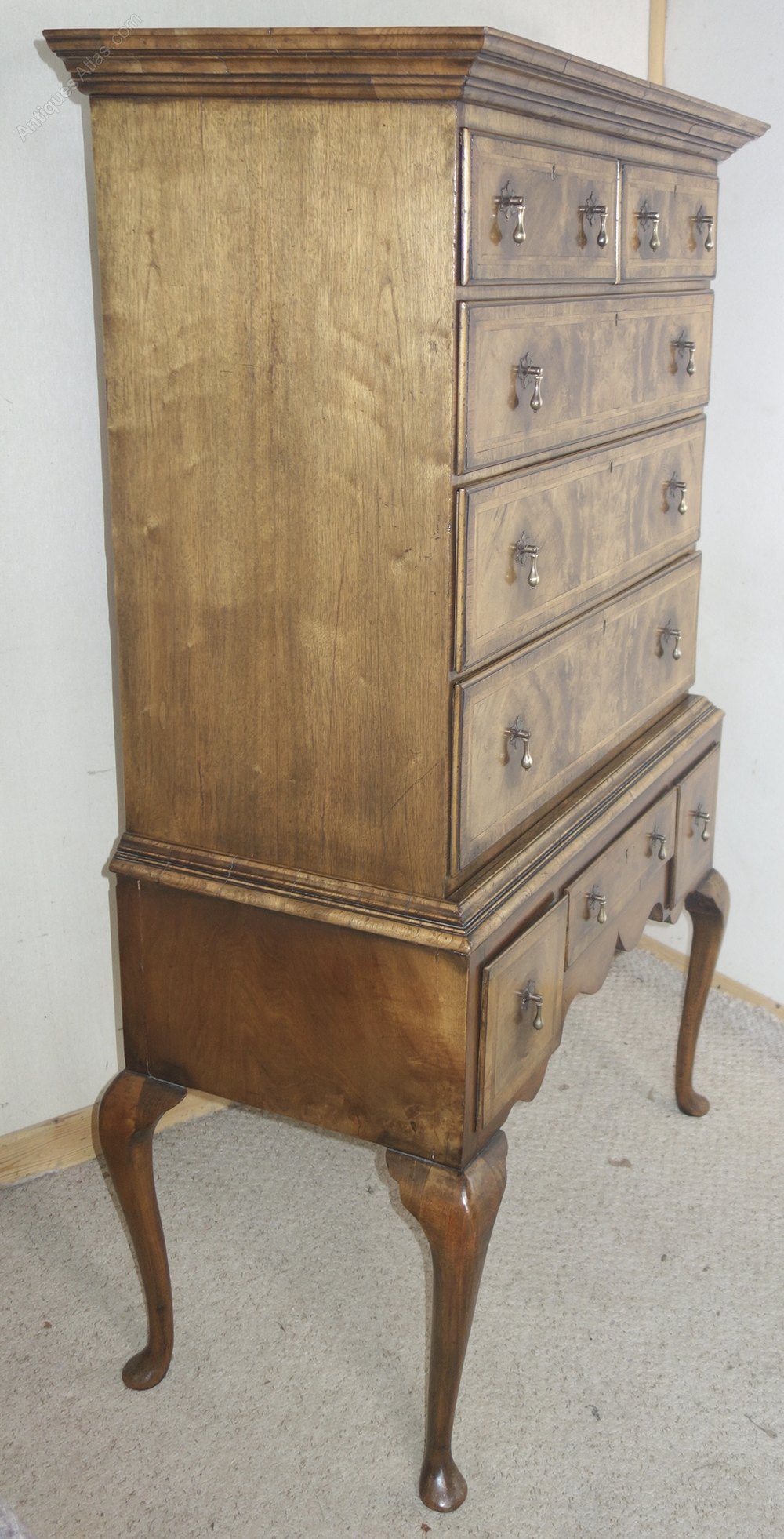 Walnut Highboy Chest Of Drawers On Stand Antiques Atlas