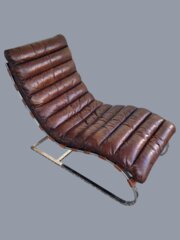 Flamant Leather Mason Brown Lounger