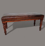 Oriental Tooled Leather Stool