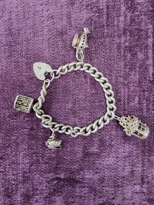 Antiques Atlas Silver Charm Bracelet