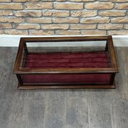 1920s Countertop Display Cabinet With Red Velvet I