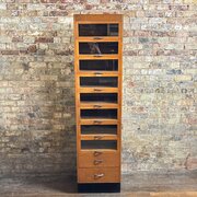 1930s Dudley  Co Oak Haberdashery Display Cabine