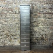 1950s Industrial Steel Archive Cabinet