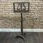 Antique 1890s Carved Wooden Lyre Music Stand