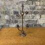 Antique Four-Light Brass Candelabra Table Lamp