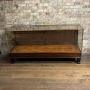 Antique Oak & Brass Display Counter