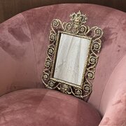 Antique Rococo Style Brass Wall Mirror
