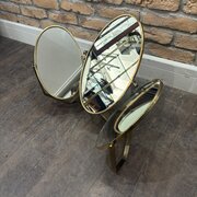 Art Deco Style Oval Tri-Fold Dressing Mirror
