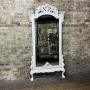 Large Rococo Style Painted Floor Mirror