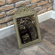 Late 19th-Century French Brass Table Mirror 