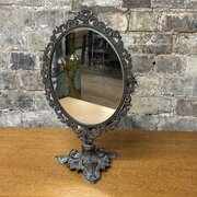 Late Victorian Cast Bronze Dressing Table Mirror