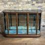 Mahogany Bow End Shop Display Cabinet - 1900s