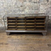  Oak & Chrome Haberdashery Counter By Dudley & Co