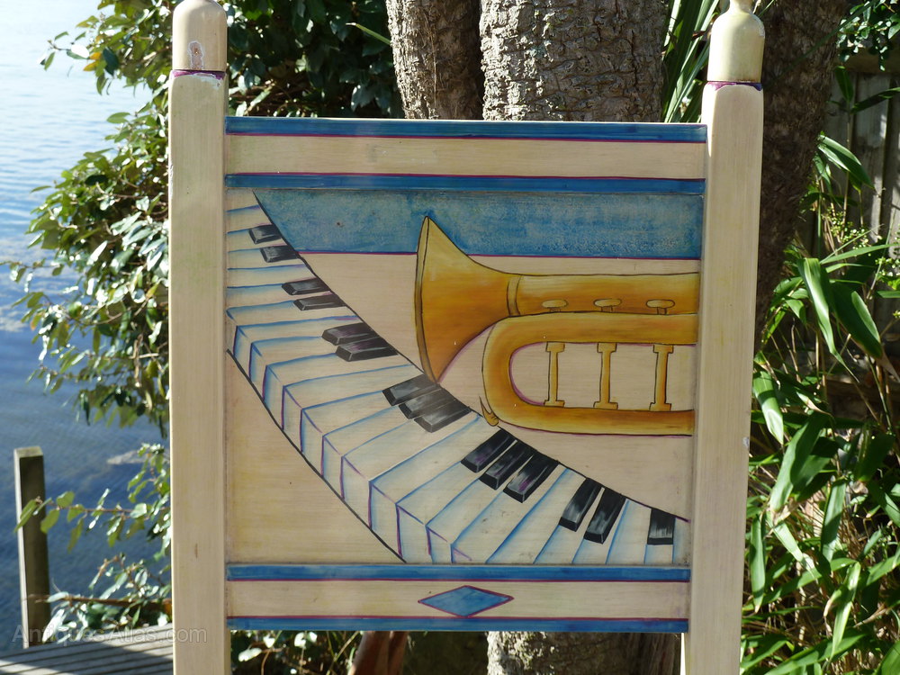 Antiques Atlas Hand Painted Retro Music Themed Chair