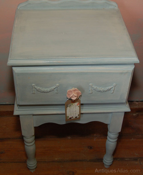 Painted Side Table With Deep Drawer Antiques Atlas