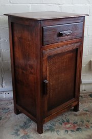 Arts & Crafts Oak Bedside Cabinet