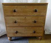 Victorian Stripped Pine Chest Of Drawers