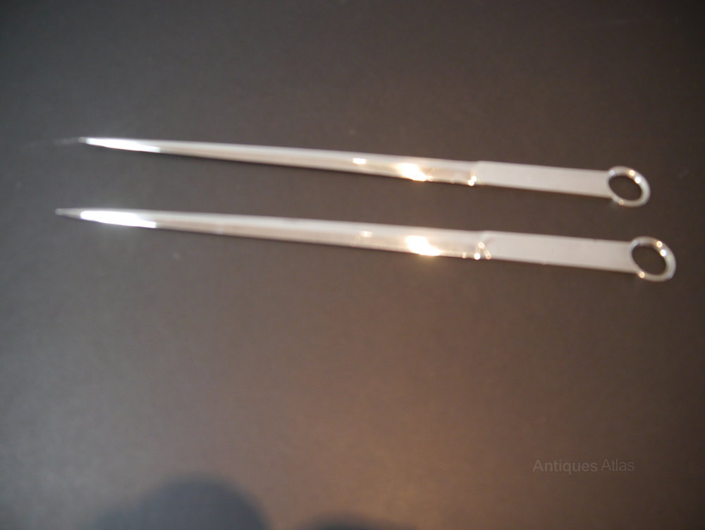 Antiques Atlas Silver Plated Meat Skewers