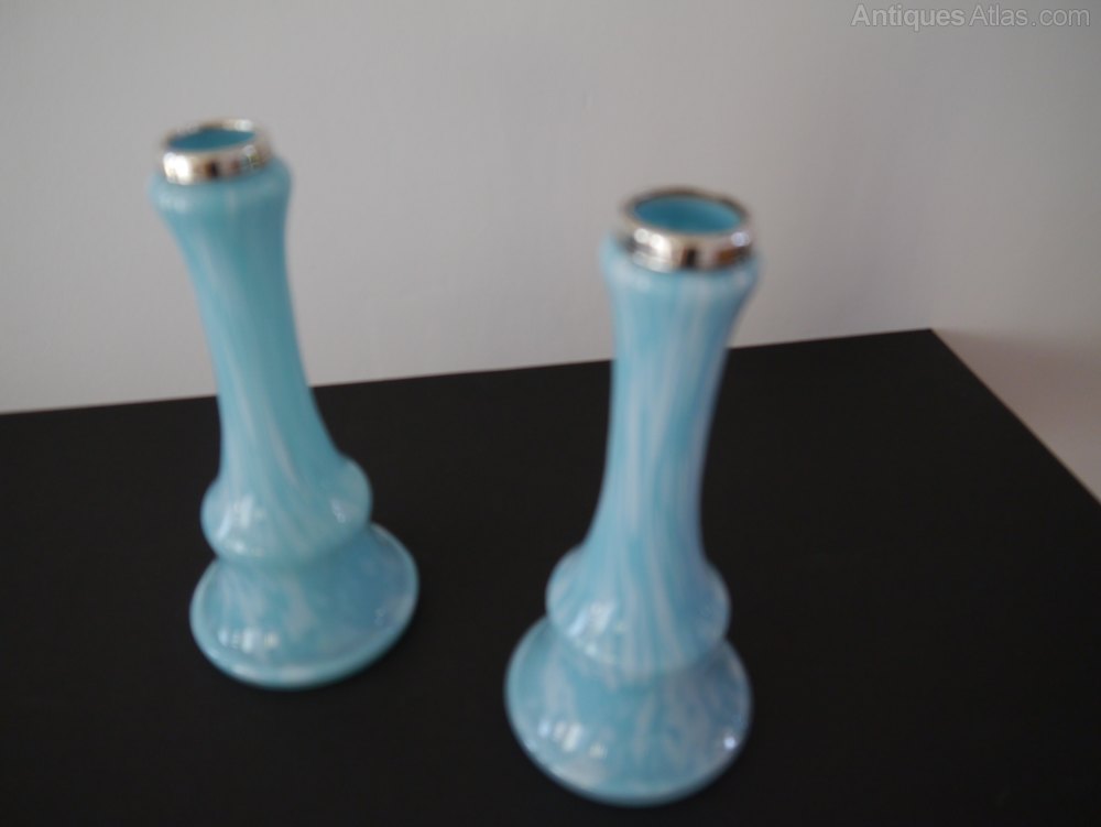 Antiques Atlas Silver Rim Vases