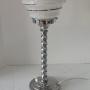 Original Art Deco Candy Twist Chrome Table Lamp