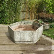 1970s Large Hexagonal Concrete Garden Planter