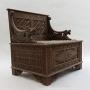 19th Century Burmese Anglo-Indian Carved Hall Seat