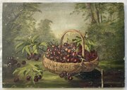 Basket Of Cherries – Oil On Canvas – J.J. 1909