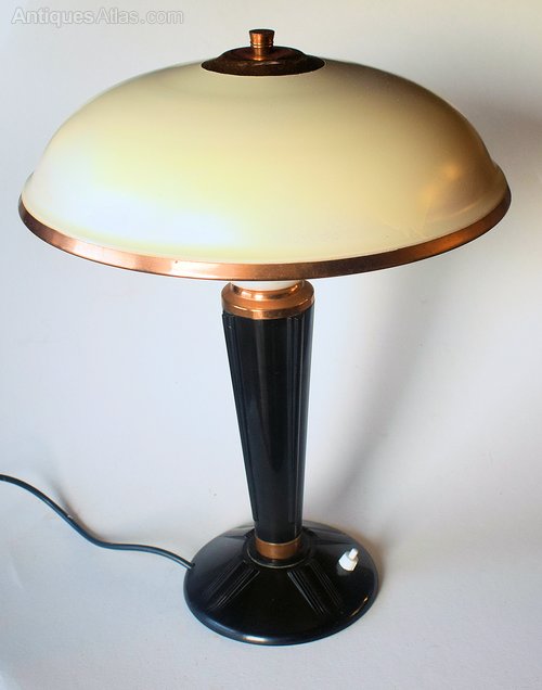 Antiques Atlas Art Deco Bakelite Table Lamp Eileen Gray For Jumo