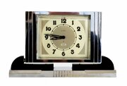 Art Deco Chrome And Bakelite Clock By Jaz
