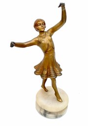 Art Deco Dancer Spelter Figure, C1930