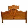 Art Deco Fan Shaped Walnut Double Bed, 1930