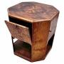 Art Deco book table  figured walnut table