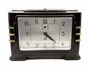 Art Deco French Bakelite Streamline Mantle Clock 