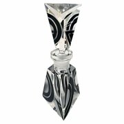 Art Deco Geometric Cut Glass Perfume Bottle, 1930s
