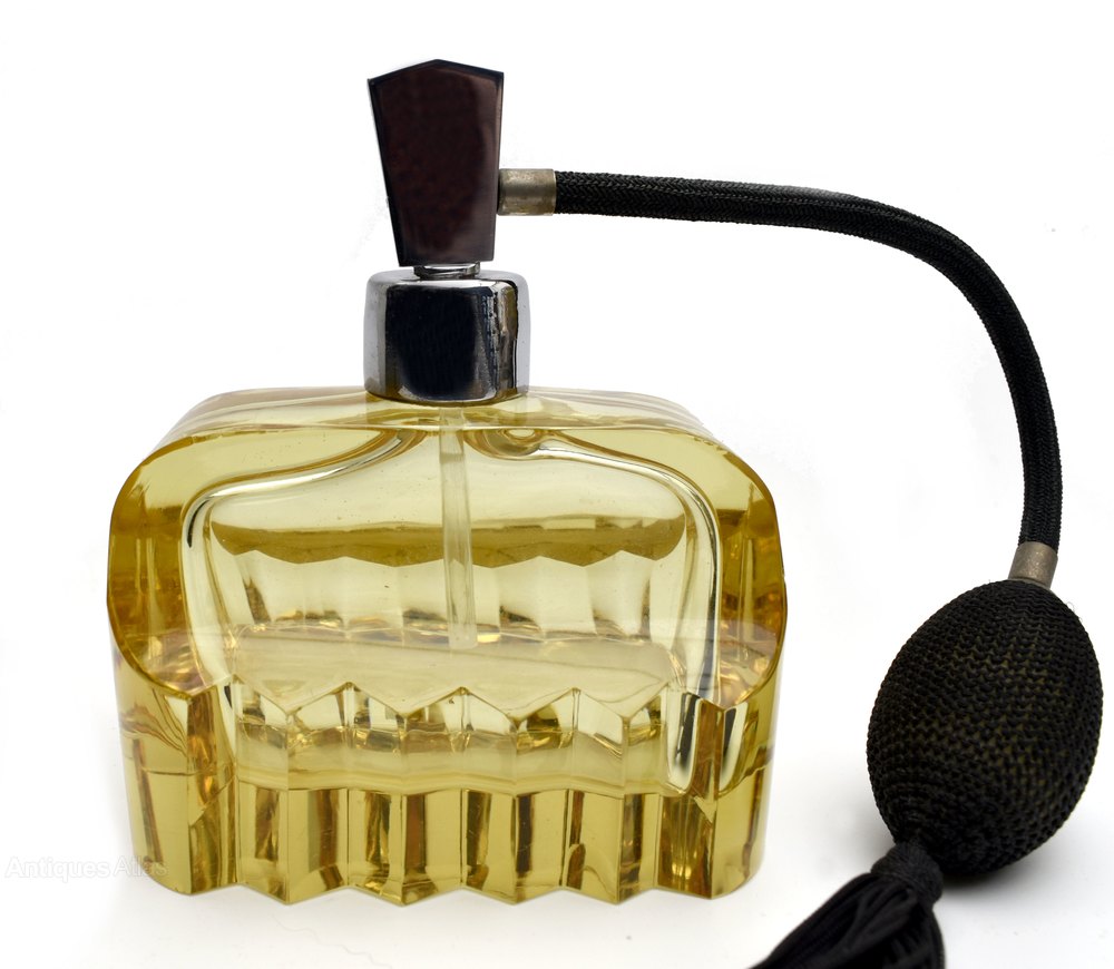Antiques Atlas Art Deco Glass Perfume Atomizer, C1930