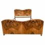 Art Deco Heavily Figured Double Walnut Bed, c1930