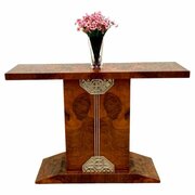 Art Deco High End Walnut Console-Side Table