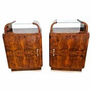 Art Deco Italian Pair Of Matching Bedside Tables