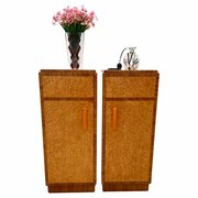 Art Deco Pair Of Matching Bedside Cabinets 
