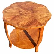  Art Deco Two Tier Figured Walnut Coffee Table