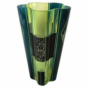 Art Deco Uranium Glass Vase By Karl Palda, C1930