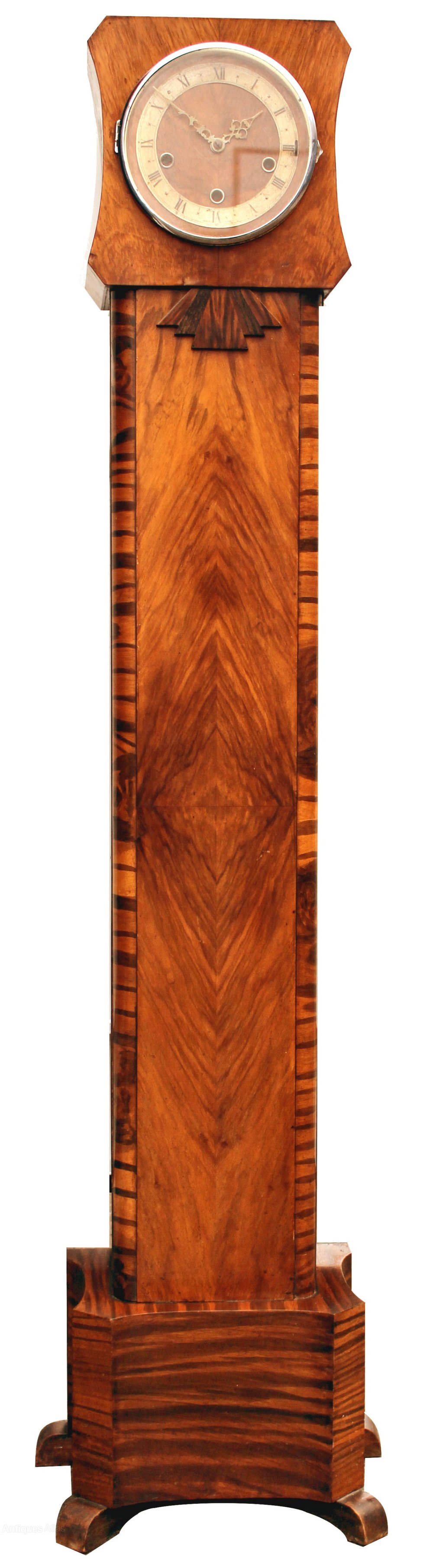 Antiques Atlas Art Deco Walnut Westminster Grandmother Clock