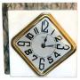 Stylish Art Deco Small Marble & Chrome Clock 