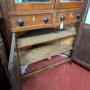Welsh corner cabinet  solid oak display cabinet