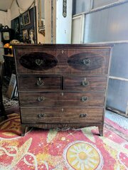 Mahogany Secretaire Chest Of Drawers