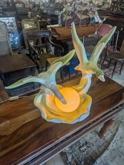 Vintage Ceramic Mallard Duck Lamp